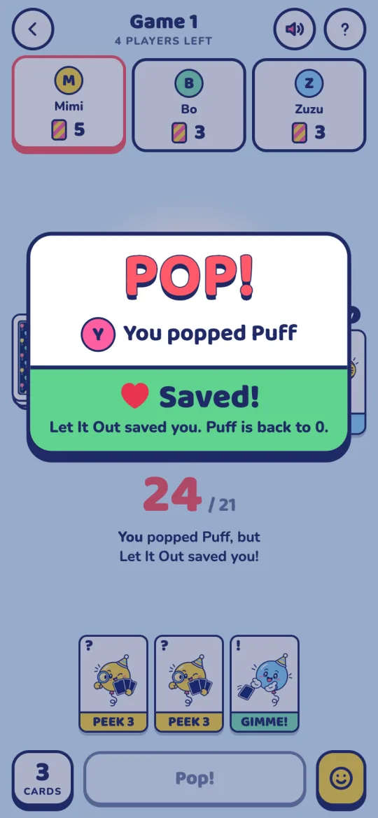 Pop! Saved by Let It Out